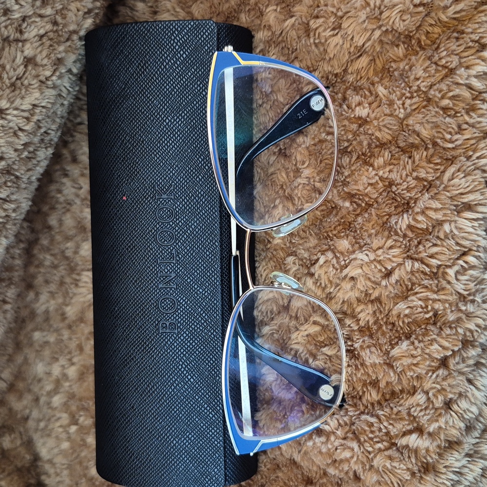Blue and Gold Women's Optical Frames Glasses